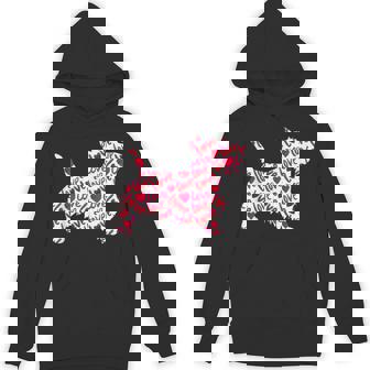 Scottie Scottish Terrier Heart Dog Valentine's Day T-Shirt Unisex Hoodie - Monsterry