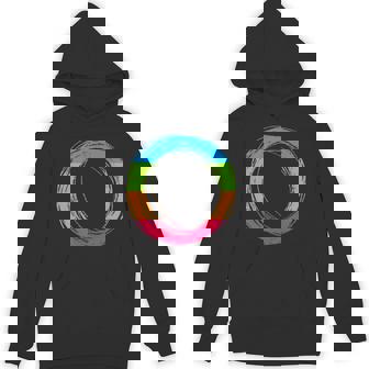 Scribble Circle Pride Flag Colors Panromantic Unisex Hoodie - Monsterry