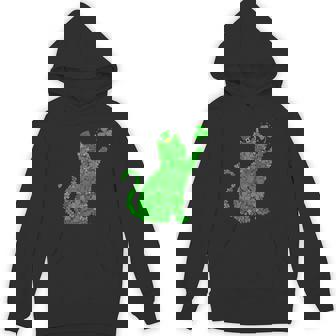 Shamrock Cat Graphic Saint Patrick Day Cat Unisex Hoodie - Monsterry