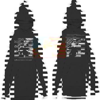 Shotgun Skeet Trap Clay Pigeon Shooting American Usa Flag Unisex Hoodie - Monsterry