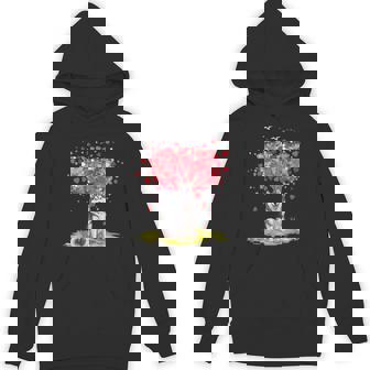 Siberian Husky Dog Heart Tree Tee Dog Lover Valentines Day Unisex Hoodie - Monsterry