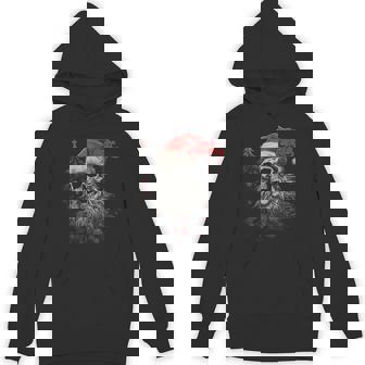 Skeleton Skull Merry Christmas Santa Matching Family Unisex Hoodie - Monsterry