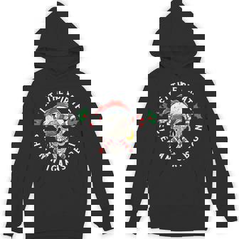 Skeleton Skull Santa Pirate Candy Cane Christmas Jolly Roger Unisex Hoodie - Monsterry