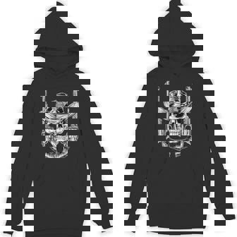 Skull And Guns Skeleton Unisex Hoodie - Monsterry