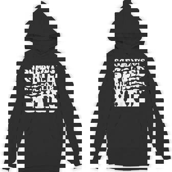Somebody's Spoiled Blue Collar Wife Saying On Back Unisex Hoodie - Monsterry