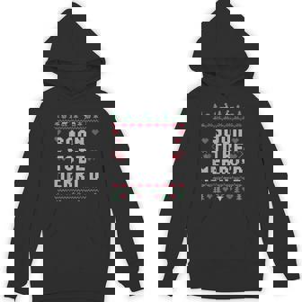 Soon To Be Merry'd Engaged Couples Matching Ugly Christmas Hoodie | Seseable CA