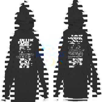 Space Family Brother Of The Birthday Boy Astronaut Birthday Unisex Hoodie - Monsterry