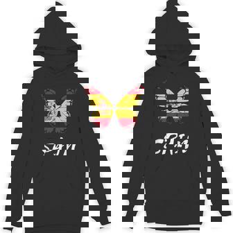 Spain Butterfly Flag España Pride Spanish Roots Unisex Hoodie - Monsterry