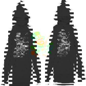 St Patricks Day Fishermen Fishing Shamrock Irish Leprechaun Unisex Hoodie - Monsterry