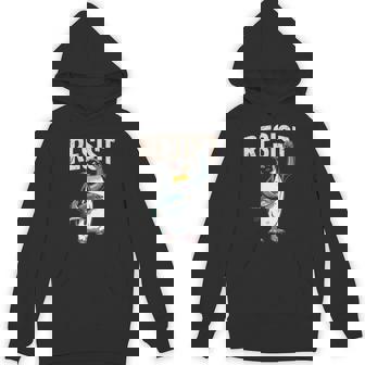 I Stand With Penguin Resist Penguins Protest Against Tariffs Hoodie - Monsterry