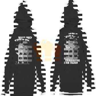 Strength In Unity Human Trafficking Awareness Blue Ribbon Unisex Hoodie - Monsterry