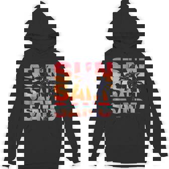 Sun Salt Sand Beach Lover Summer Vacation Palm Tree Unisex Hoodie - Monsterry
