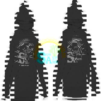 Sun Salt Sand Beach Palm Tree Summer Vacation Unisex Hoodie - Monsterry