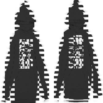 Sun Salt Sand Summer Retro Colorful Happy Holiday Palm Trees Unisex Hoodie - Monsterry