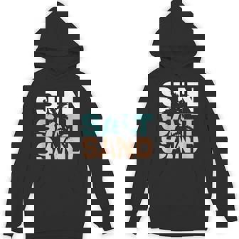 Sun Salt Sand Summer Retro Colourful Happy Holiday Palm Trees Unisex Hoodie - Monsterry