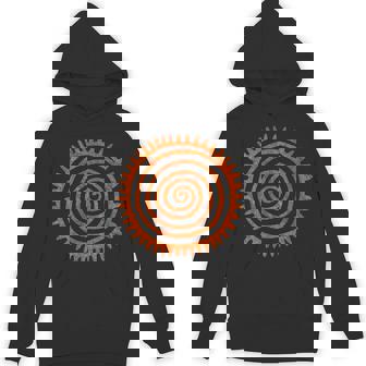 Sun Spiral Paleo Petroglyph Sun Premium Unisex Hoodie - Monsterry
