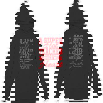 A Super Hot Teacher Stole My Heart Teacher Valentines Day Tank Top Unisex Hoodie - Monsterry