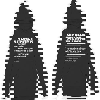 Supervisor Definition For Supervisor Unisex Hoodie - Monsterry
