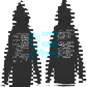 Support The Fighters Sexual Assault Awareness Teal Ribbon Hoodie - Seseable