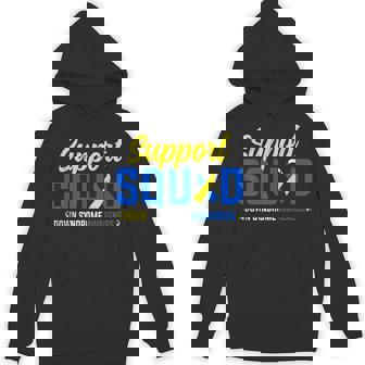 Support Squad Down Syndrome Awareness Day Blue And Yellow Hoodie | Mazezy