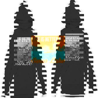 Swan Lake Lake Life Life Is Better At The Lake Camping Unisex Hoodie - Monsterry