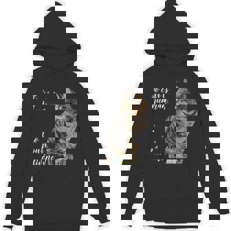 Tabby Cat Inspirational Quote Gray Kitty Graphic Unisex Hoodie - Monsterry