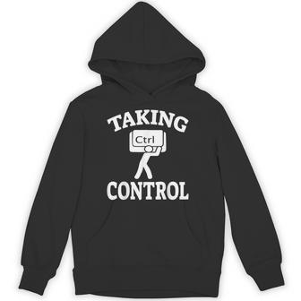 Taking Control Keyboard Computer Nerd Unisex Hoodie - Monsterry