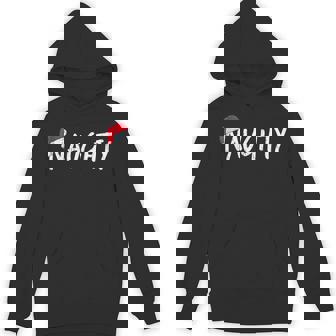 Team Naughty Nice Matching Christmas Couples Costume Unisex Hoodie - Monsterry