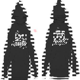 Team Naughty Shirt Couple Matching Outfit Team Nice Unisex Hoodie - Monsterry