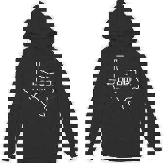 Texas White Outline Home Tee Unisex Hoodie - Monsterry