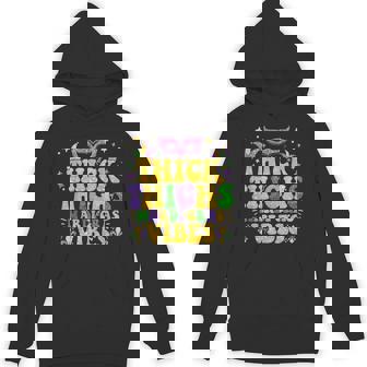 Thick Thighs Mardi Gras Vibes Fleur De Lis Mardi Gras Hoodie - Thegiftio