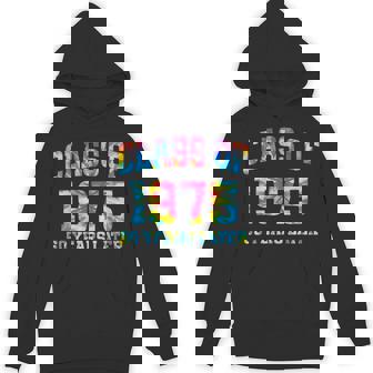 Tie Dye Class Of 1975 Reunion 50 Year Alumni High School Hoodie | Mazezy