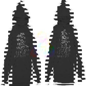 Tie Dye JESUS Abstract Face Shirt Face Jesus Christ Lines 4 Unisex Hoodie - Monsterry