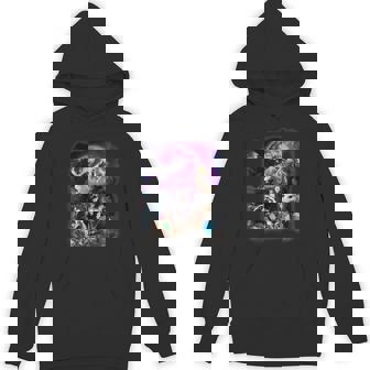 Trash Animals Howling At The Moon Shirt Team Trash Unisex Hoodie - Monsterry