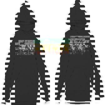 Trees Outdoors Wildlife Nature Vintage Forest Nature Retro Unisex Hoodie - Monsterry