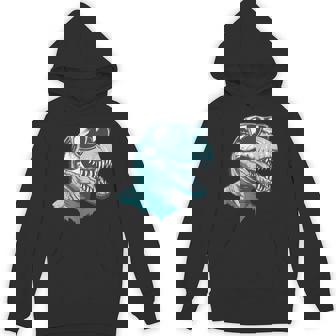 Trex Dinosaur Dino Wearing Sunglasses Graphic Hoodie - Thegiftio UK