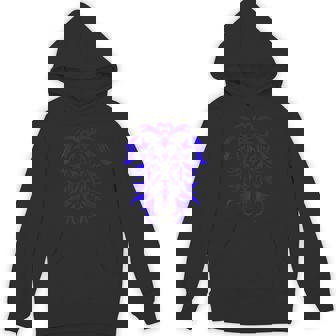 Tribal Lion Tattoo Art Blue Unisex Hoodie - Monsterry