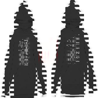 Trump 2028 Vote Donald Trump America Us Flag Vintage On Back Hoodie - Thegiftio