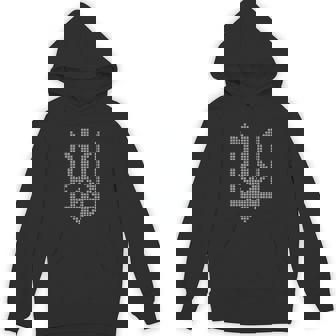 Ukrainian Tryzub Symbol On The Heart Ukraine Trident Hoodie - Monsterry