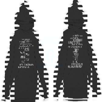 Never Underestimate An Old Lady With a Newfoundland Dog Unisex Hoodie - Monsterry