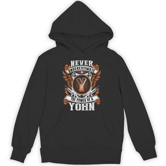 Never Underestimate The Power Of Yohn Yohn Name Hoodie - Thegiftio UK
