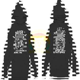 Unhinged And Feral Raccoon Vintage Graphic Toddler Men Hoodie - Seseable