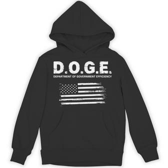 Usa Flag DOGE Department Of Government Efficiency Hoodie - Thegiftio UK