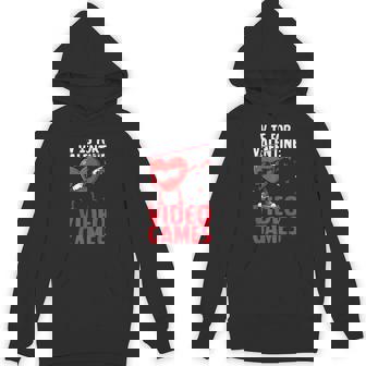 V Is For Video Games Gamer Boys Valentines Day Hoodie | Mazezy