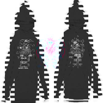 Valentine's Day Heart Ice Hockey Goalie Futuristic AI Robot Unisex Hoodie - Monsterry