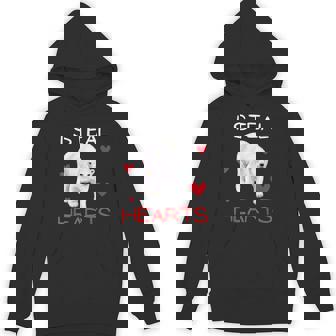 Valentines Day Polar Bear I Steal Hearts Boys Men Love Unisex Hoodie - Monsterry