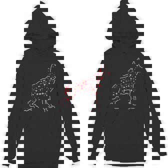 Valentines German Shepherd Dog Heart Valentines Day Unisex Hoodie - Monsterry
