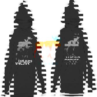 Vancouver Bc Canada Vintage Pride Souvenir Moose Nature Hoodie - Thegiftio UK
