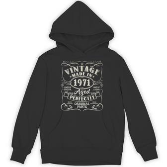 Vintage 54Th Birthday Decorations 1971 54 Birthday Hoodie - Thegiftio UK