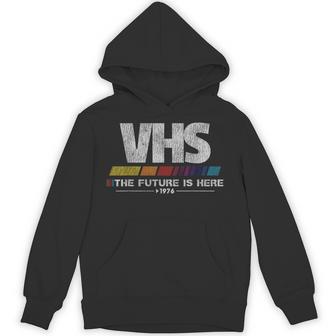Vintage 80S Video Cassette Tape Vhs The Future Is Here Hoodie - Thegiftio UK